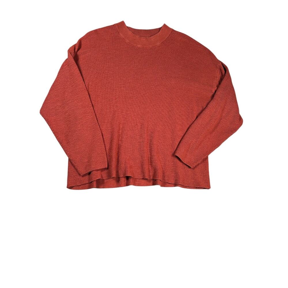 Free People Beach Rust Long Sleeve Sweater Womens Size Small Pullover Crewneck